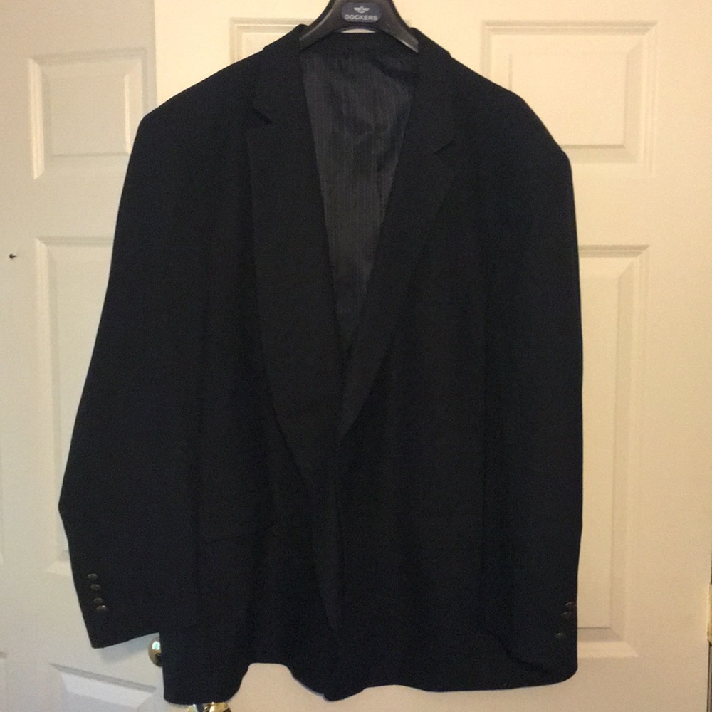 Two-piece Black suit Jacket: 60 pants: 52/30